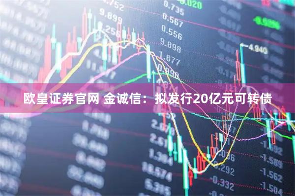 欧皇证券官网 金诚信：拟发行20亿元可转债